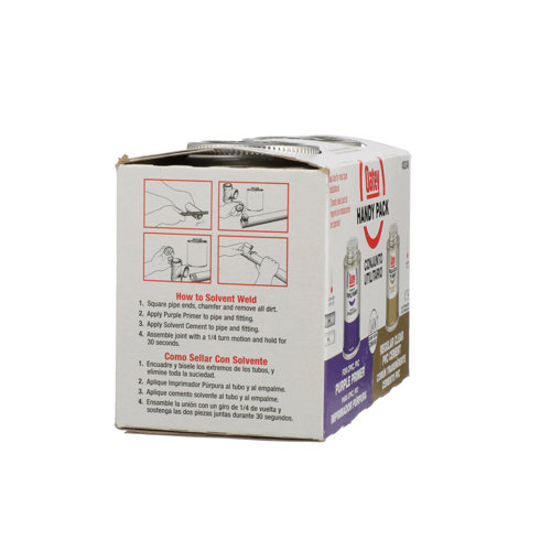 Oatey 8 oz. PVC Pipe Cement and PVC Primer Combo Pack Wayfair